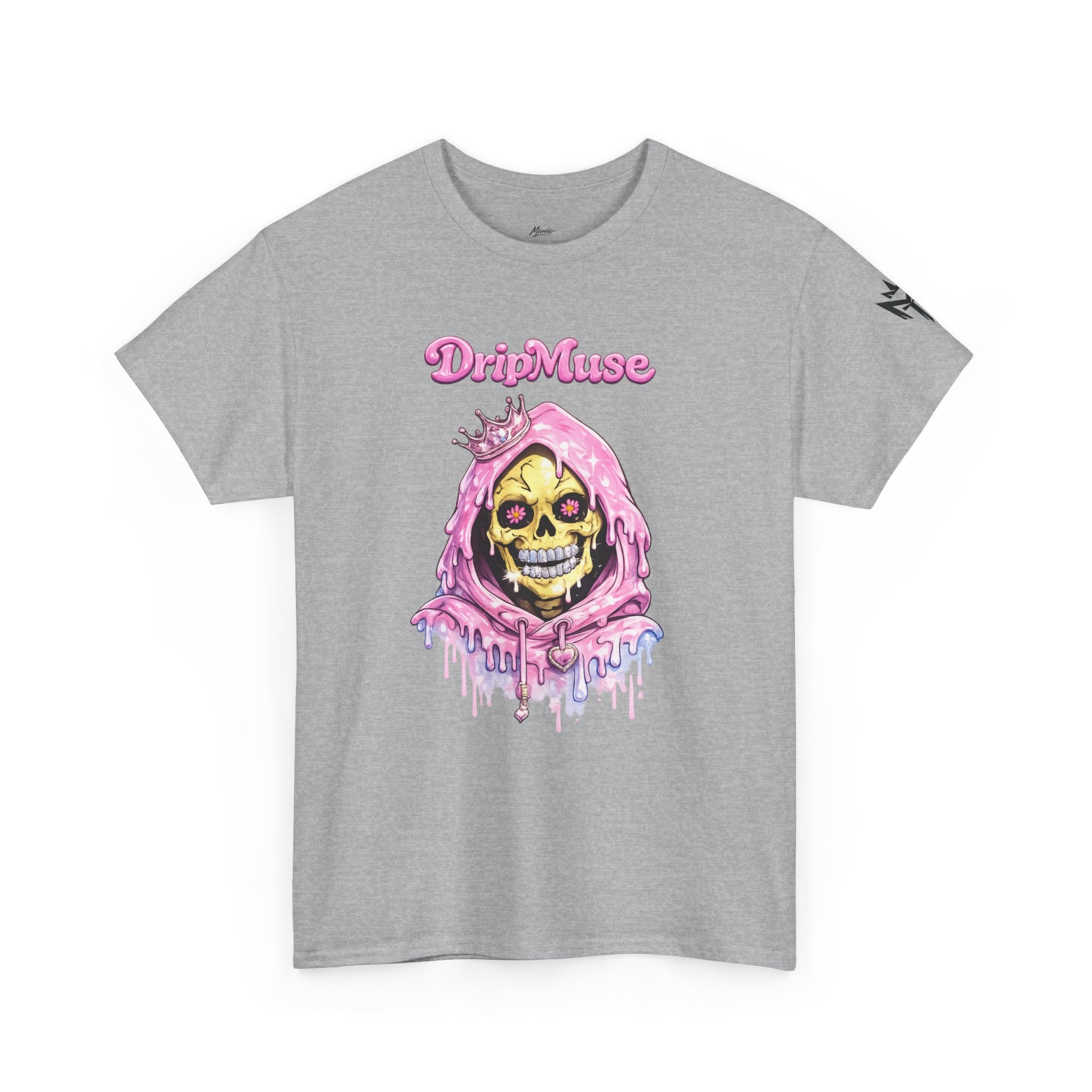Skull Princess Tee — Pink Drip Grin Graphic T-Shirt