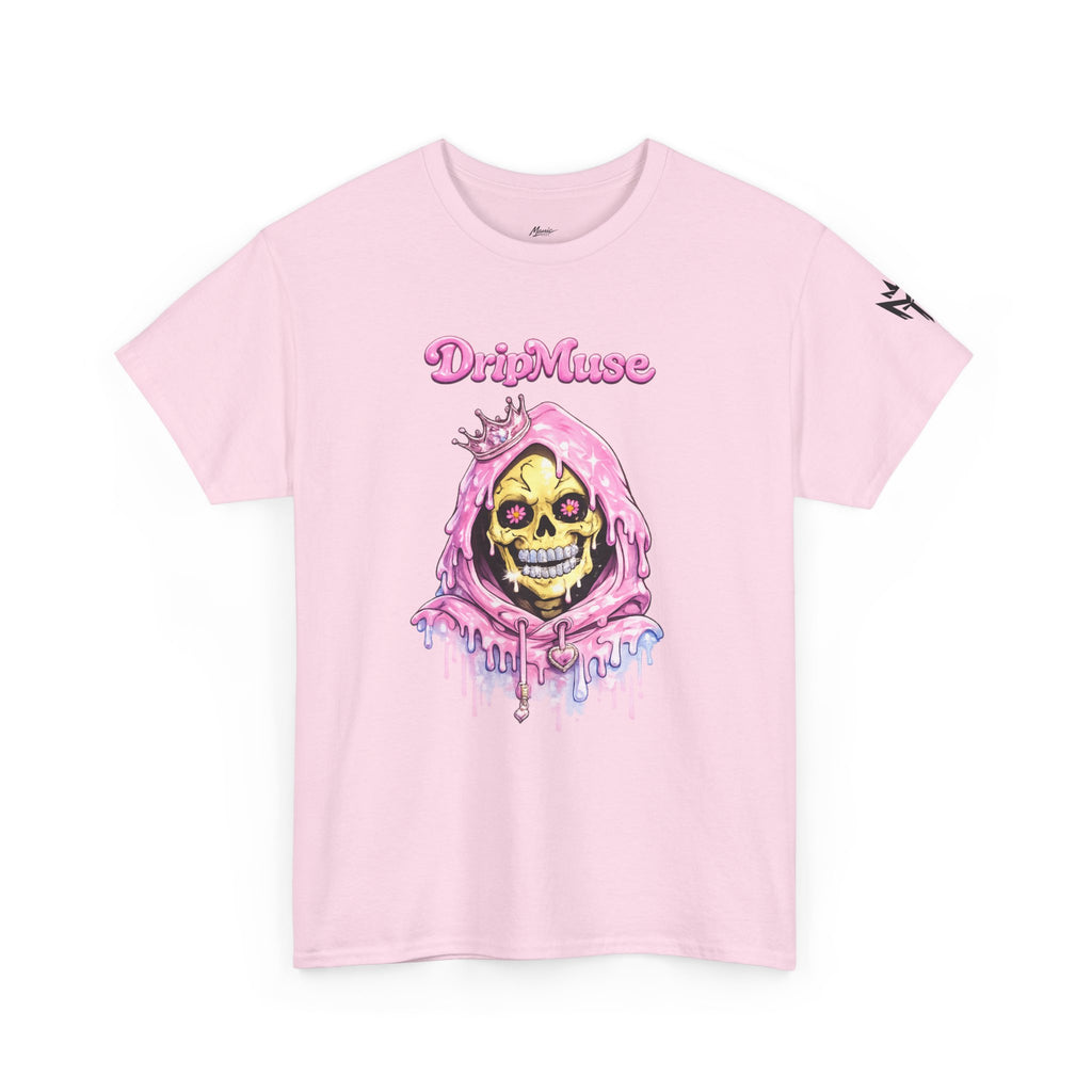 Skull Princess Tee — Pink Drip Grin Graphic T-Shirt
