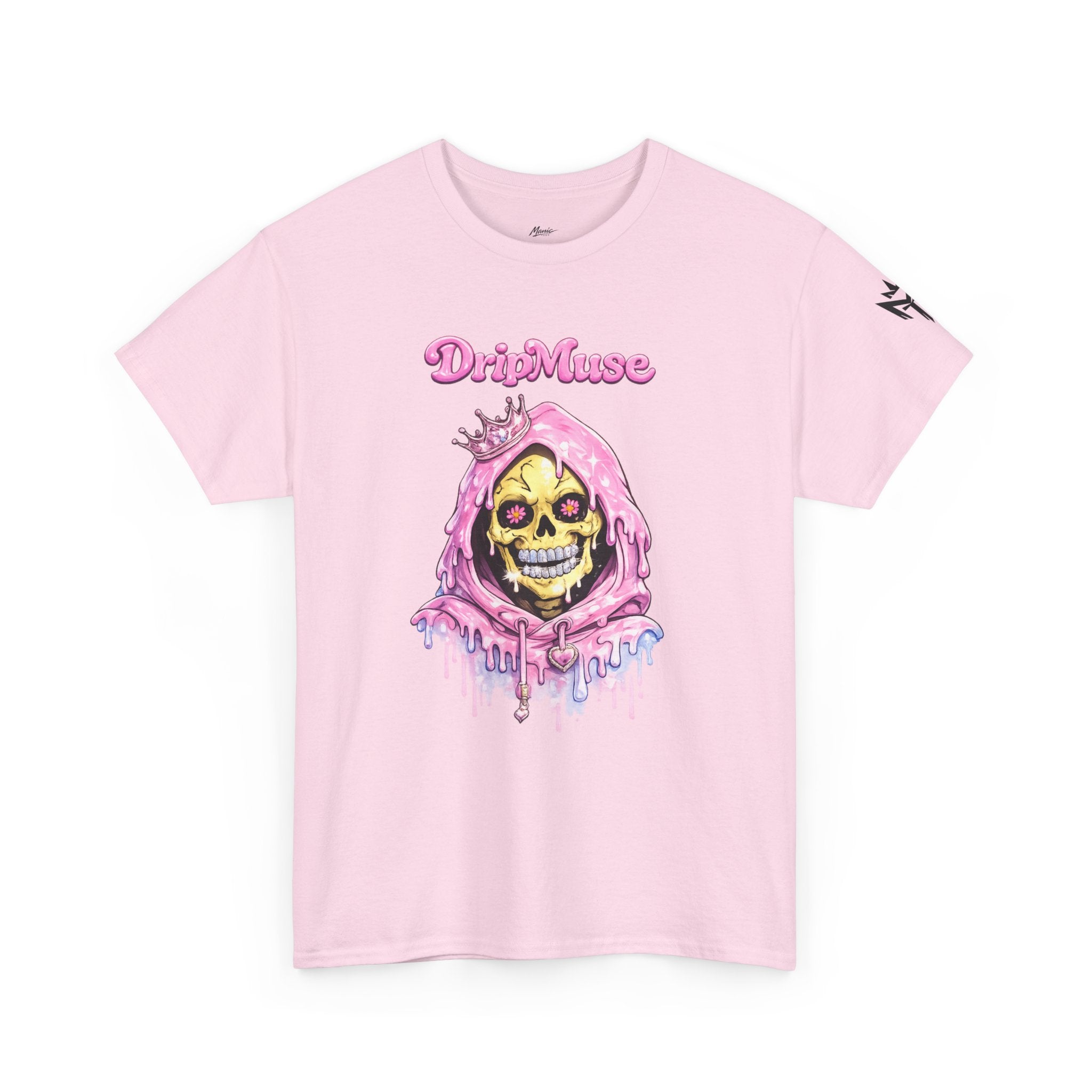 Skull Princess Tee — Pink Drip Grin Graphic T-Shirt