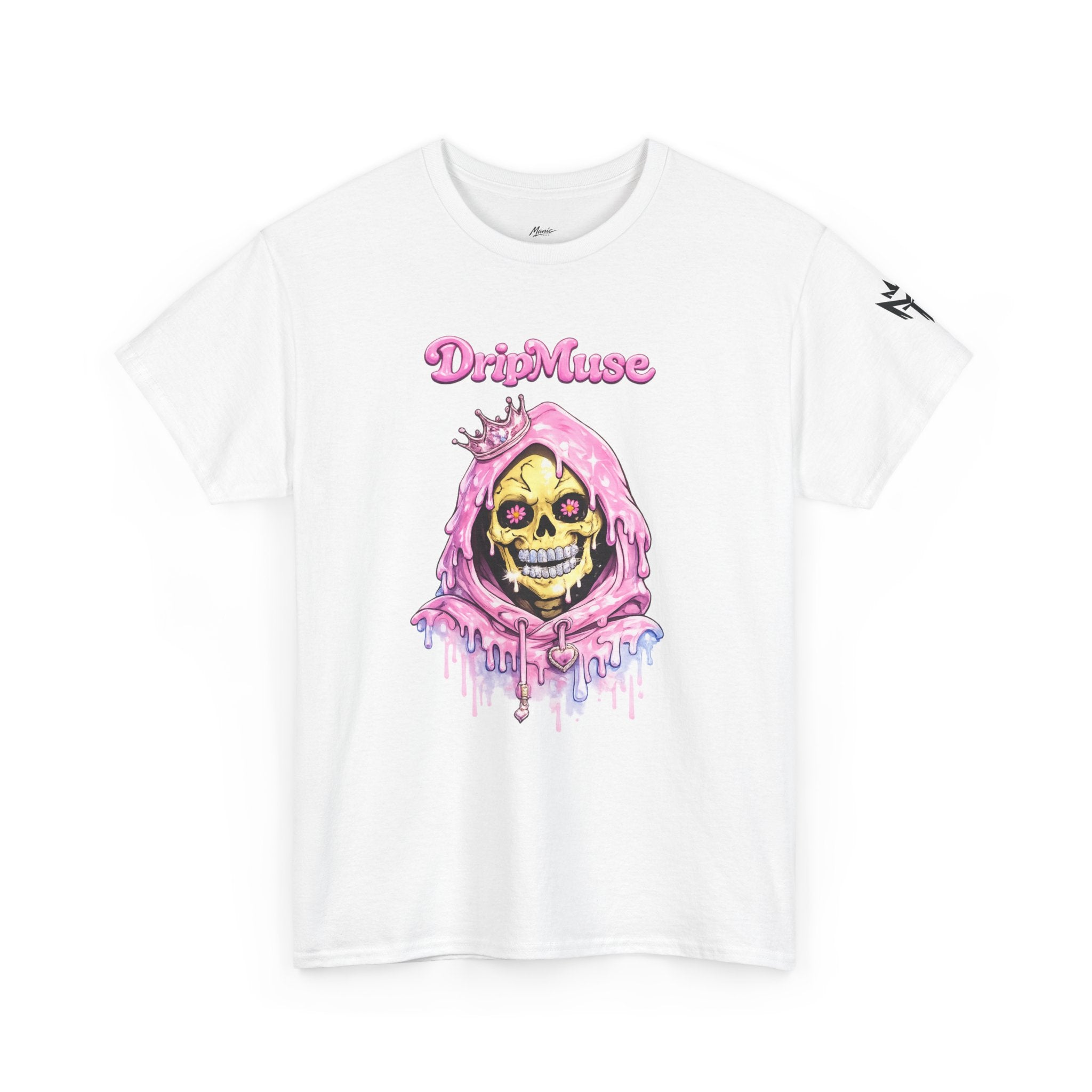 Skull Princess Tee — Pink Drip Grin Graphic T-Shirt