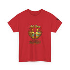 T-Shirt — "Let Love Be Your Footsteps" Heart Footprint Graphic Tee
