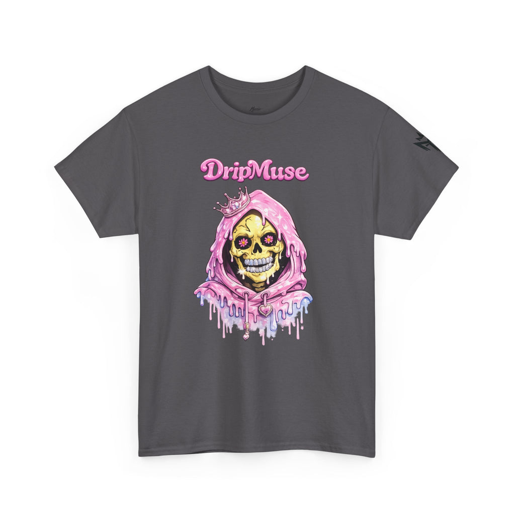 Skull Princess Tee — Pink Drip Grin Graphic T-Shirt