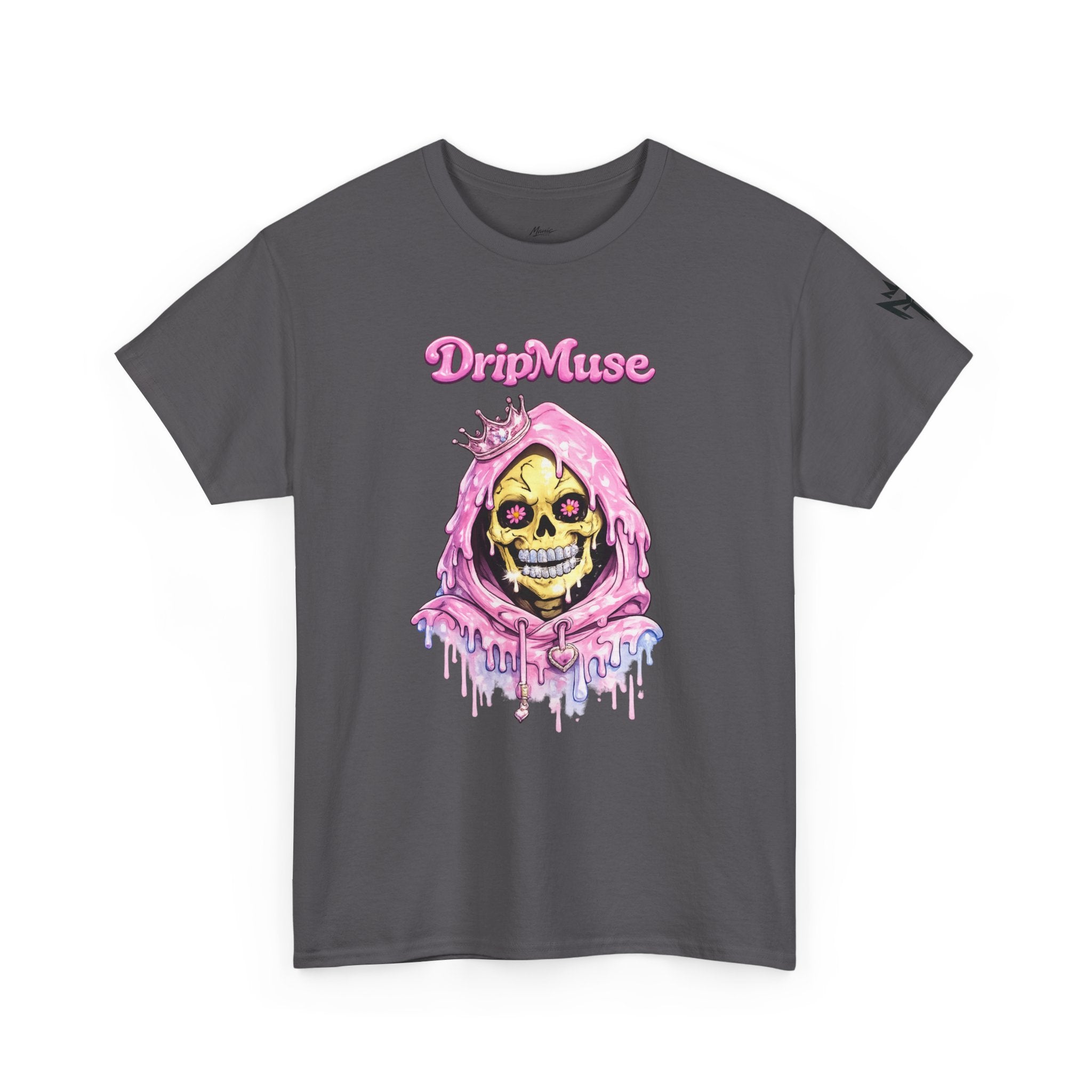 Skull Princess Tee — Pink Drip Grin Graphic T-Shirt