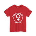Feminist Symbol T-Shirt — "Who Needs The Answer? I Am The Cause" Cotton Tee