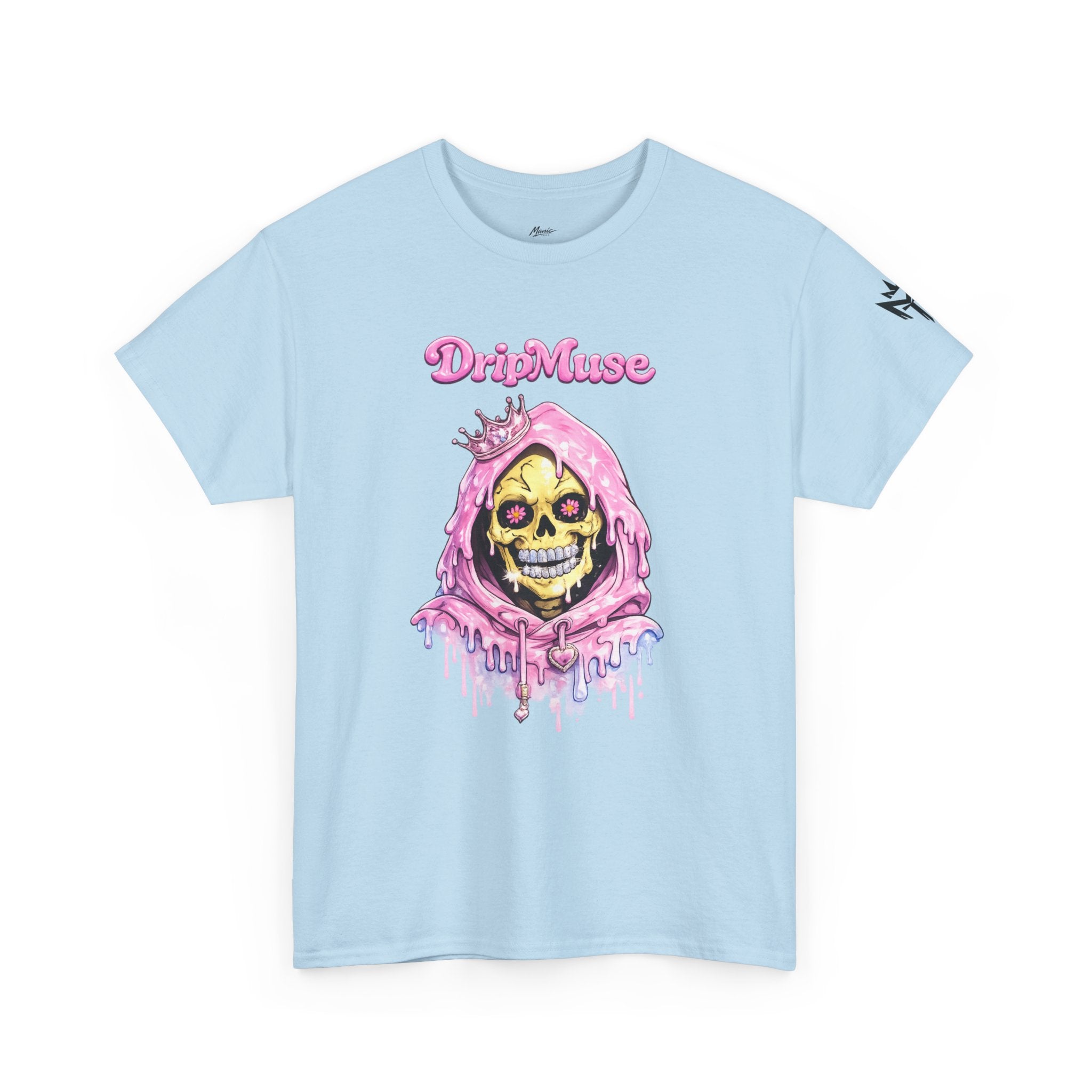 Skull Princess Tee — Pink Drip Grin Graphic T-Shirt