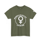 Feminist Symbol T-Shirt — "Who Needs The Answer? I Am The Cause" Cotton Tee