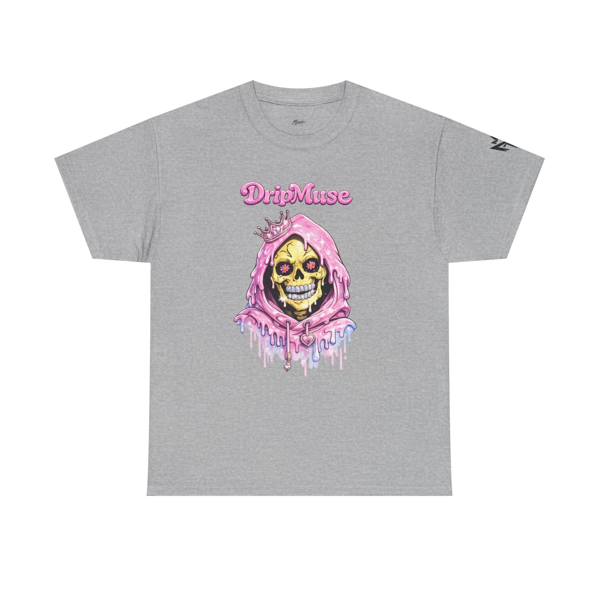 Skull Princess Tee — Pink Drip Grin Graphic T-Shirt