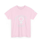 Feminist Symbol T-Shirt — "Who Needs The Answer? I Am The Cause" Cotton Tee