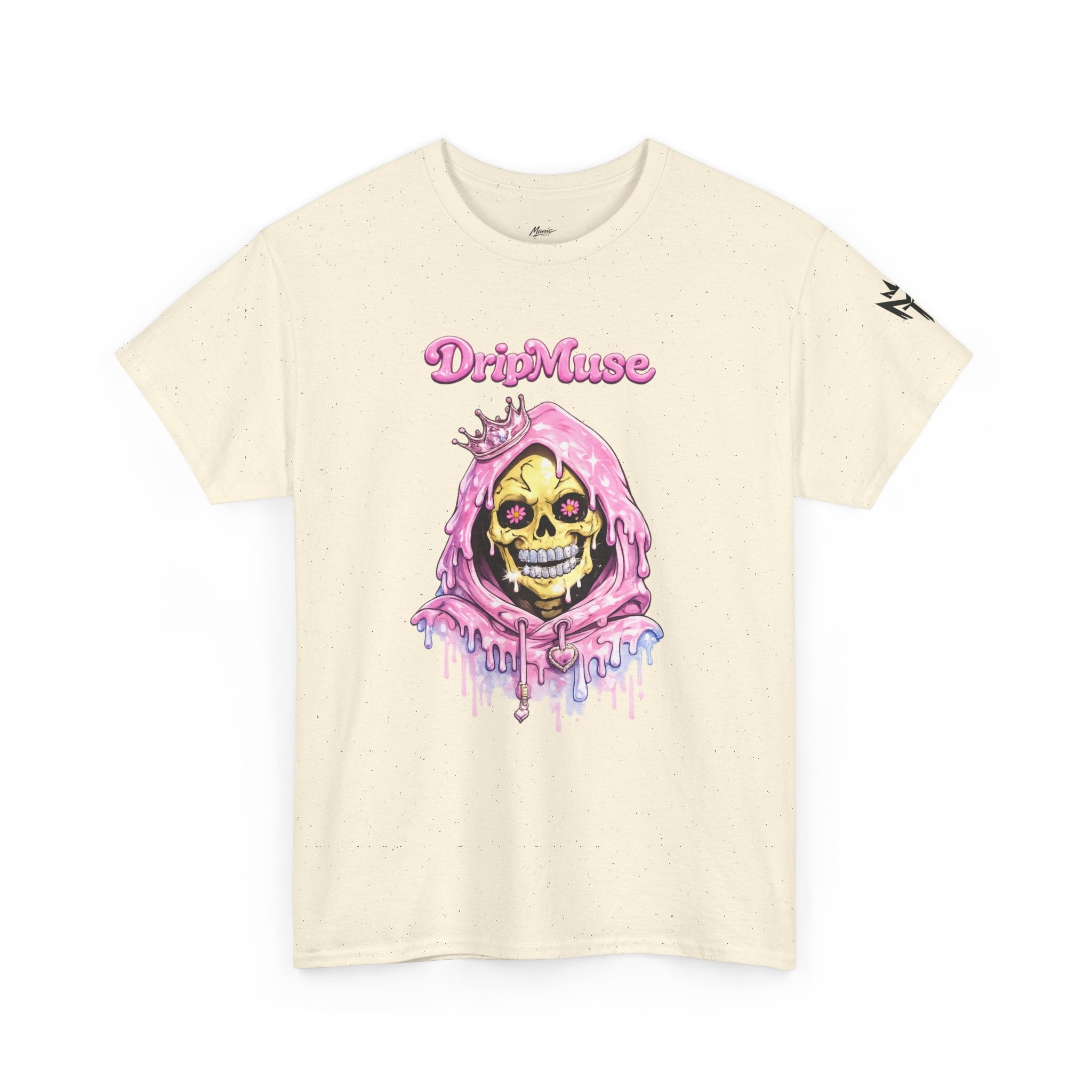 Skull Princess Tee — Pink Drip Grin Graphic T-Shirt