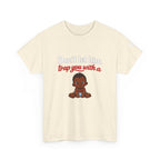 T-Shirt — "Don't let him trap you with a" Cute Baby Graphic