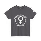 Feminist Symbol T-Shirt — "Who Needs The Answer? I Am The Cause" Cotton Tee