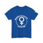 Feminist Symbol T-Shirt — "Who Needs The Answer? I Am The Cause" Cotton Tee