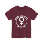 Feminist Symbol T-Shirt — "Who Needs The Answer? I Am The Cause" Cotton Tee
