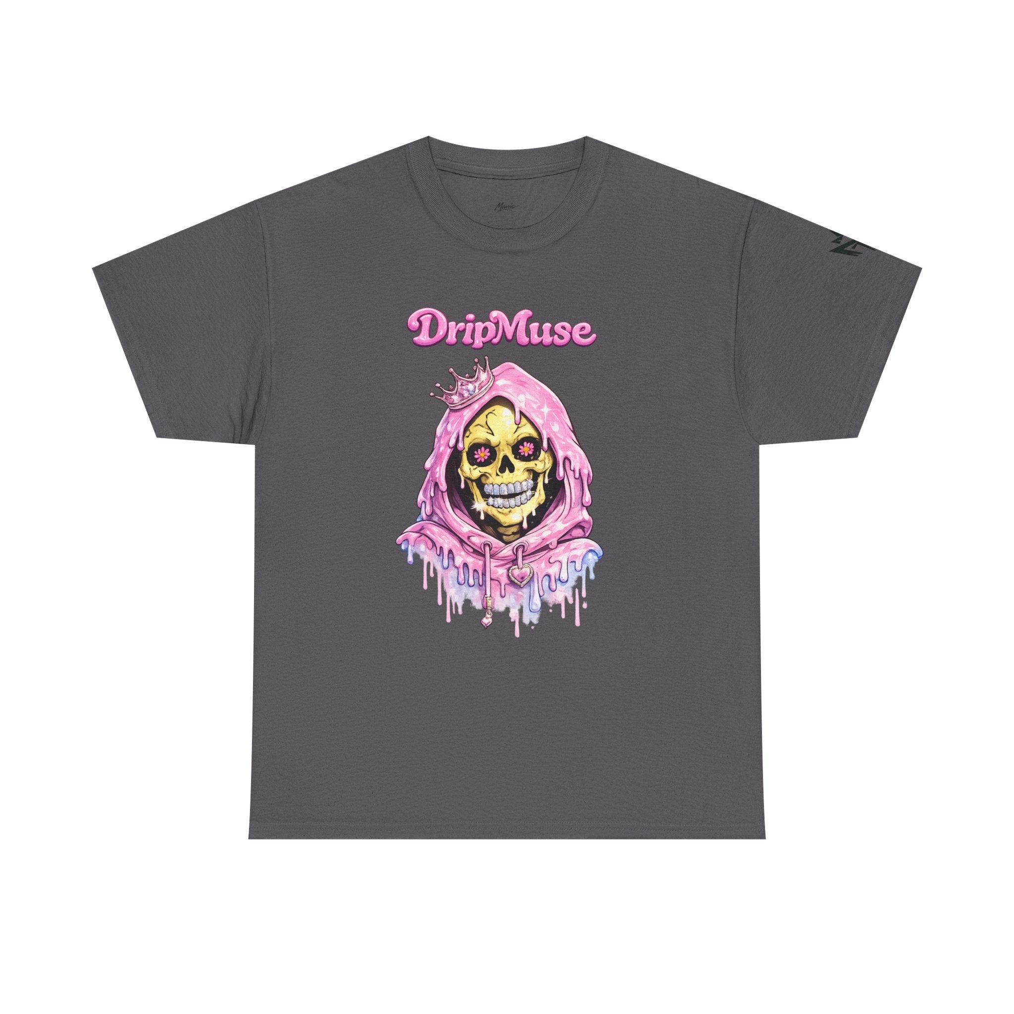 Skull Princess Tee — Pink Drip Grin Graphic T-Shirt
