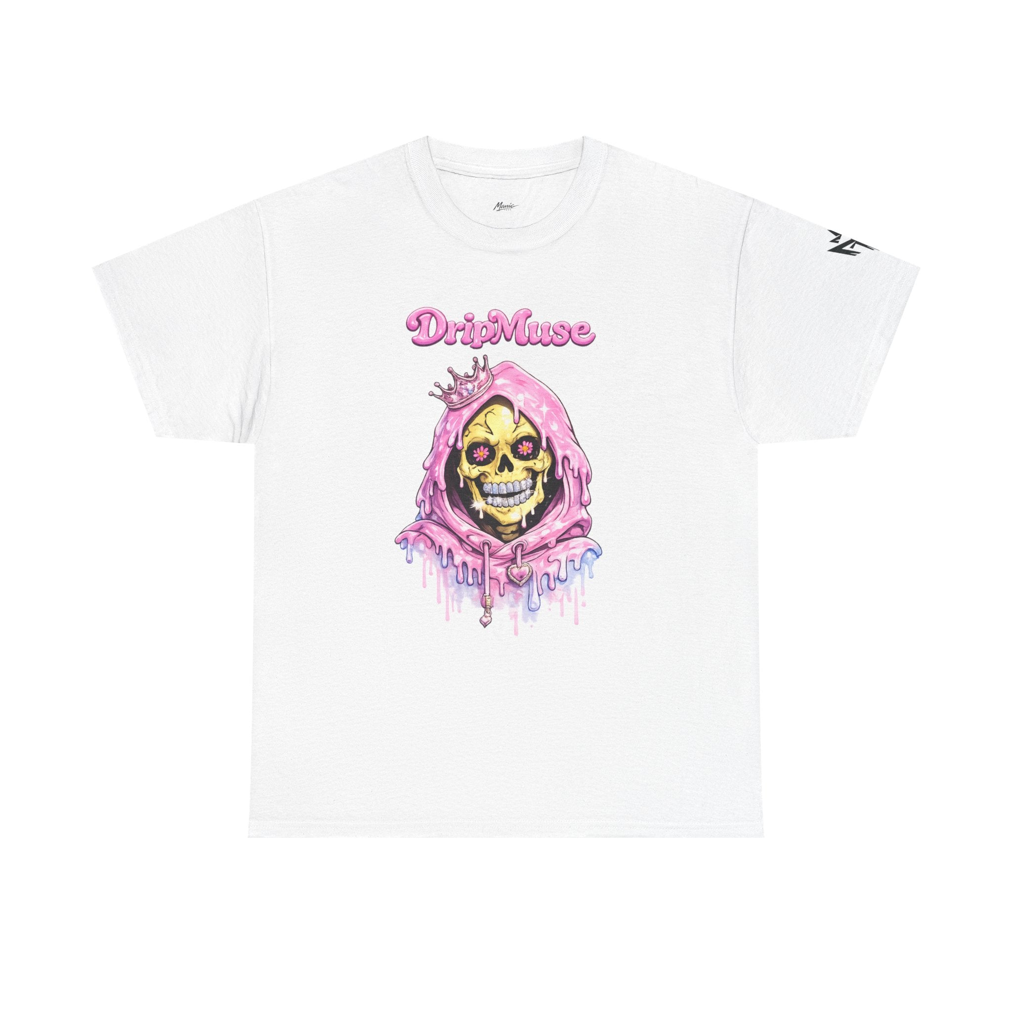 Skull Princess Tee — Pink Drip Grin Graphic T-Shirt